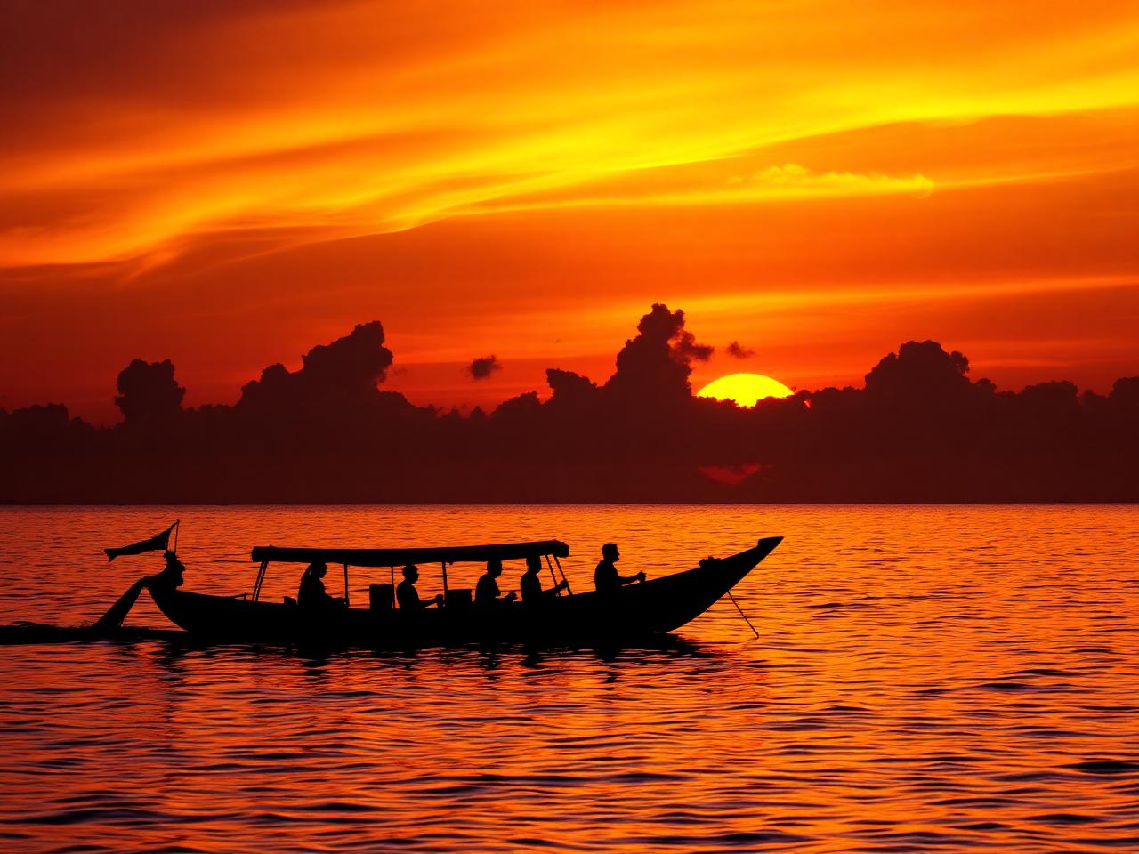 Sunset bangka sail